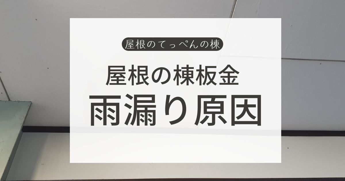 屋根の棟板金の雨漏り原因