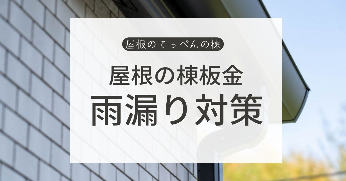 屋根の棟板金の雨漏り対策