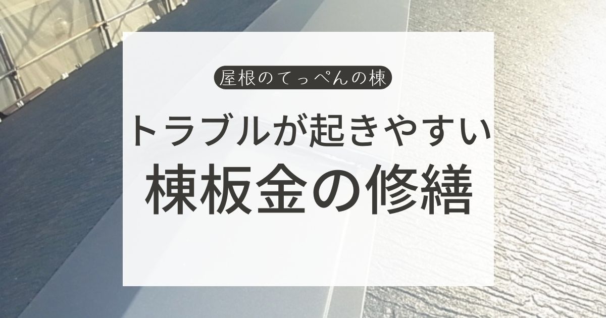 トラブルが起きやすい　棟板金の修繕