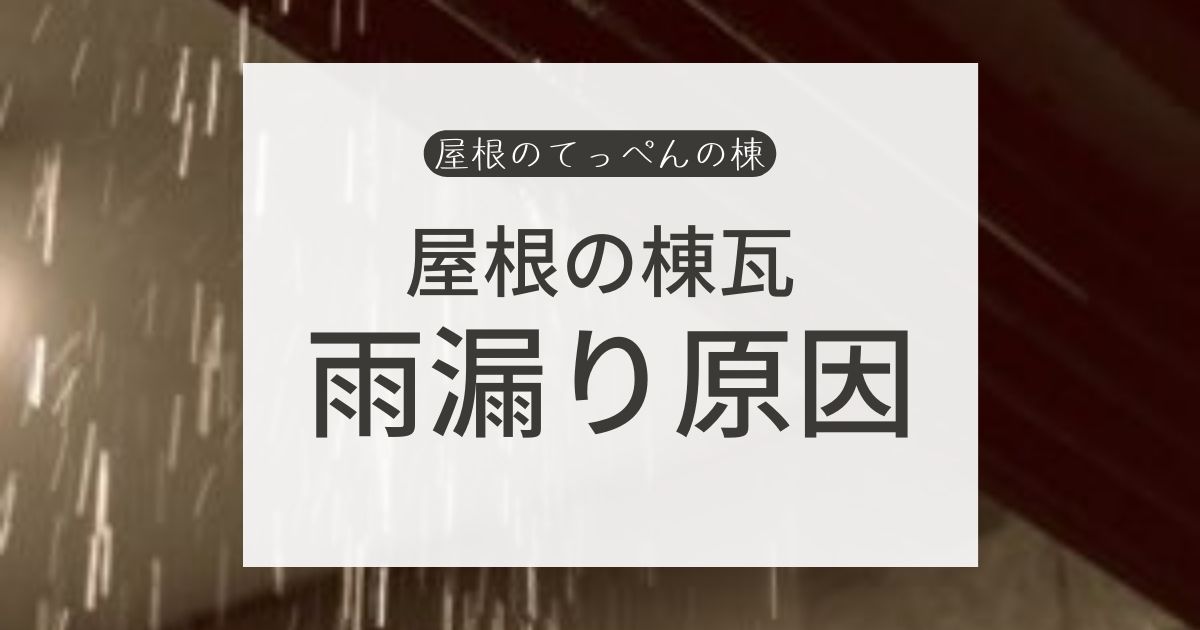 屋根の棟瓦の雨漏り原因