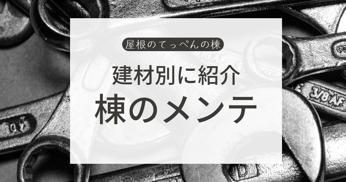 建材別に紹介　棟のメンテナンス