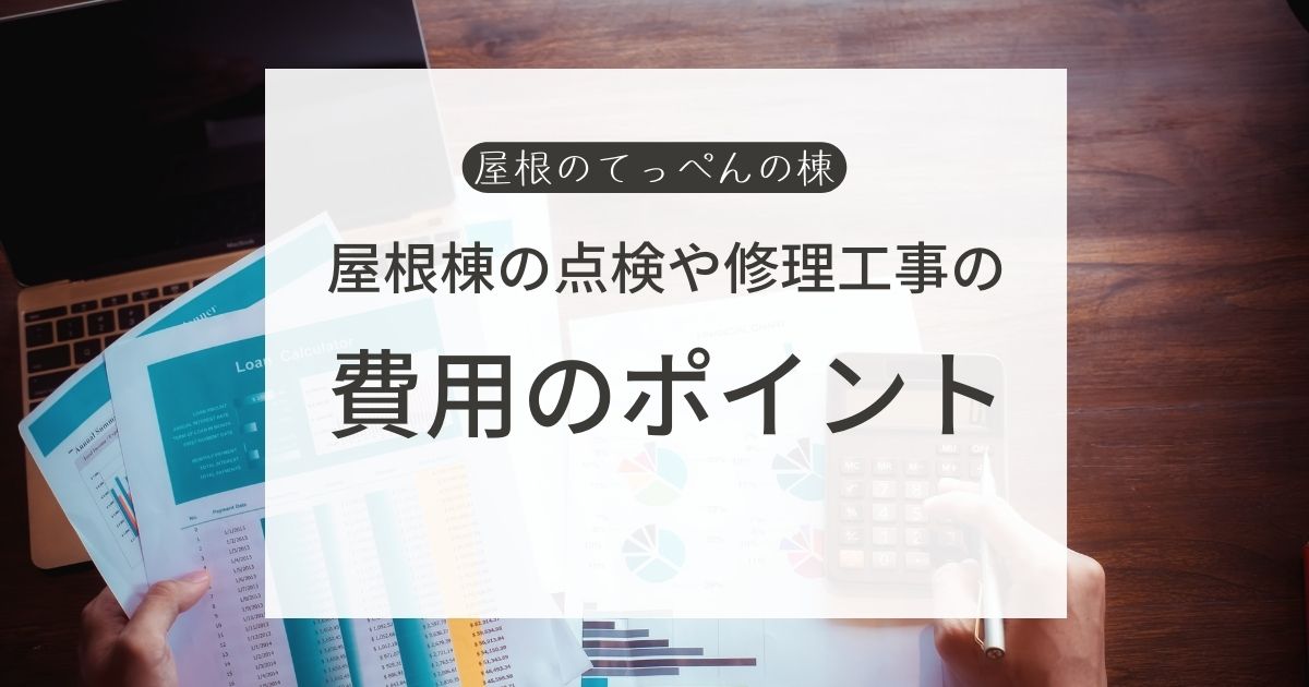 屋根棟の点検や修理の　費用のポイント